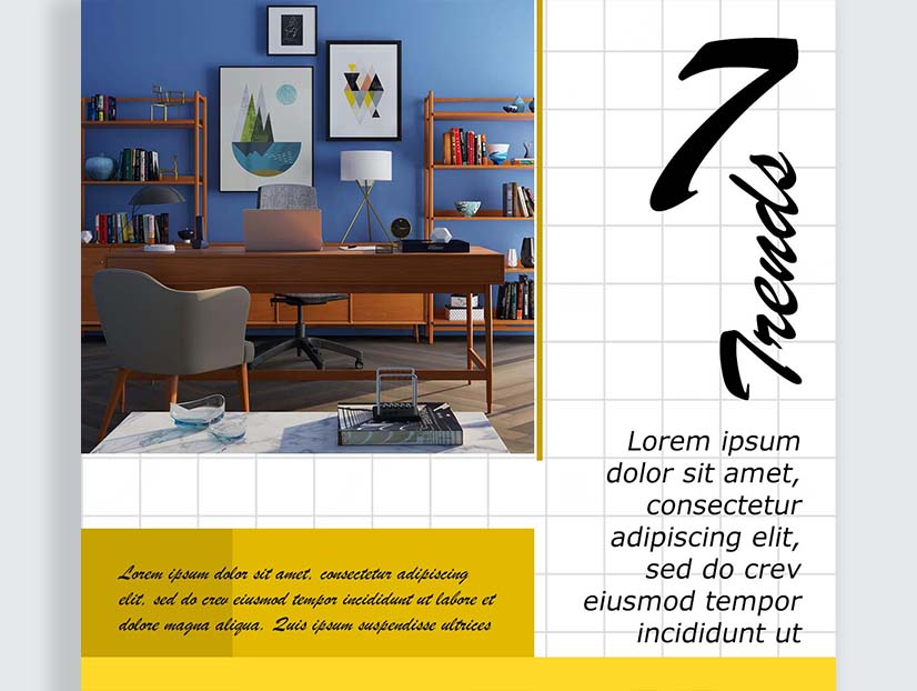 Premium Psd Minimalist brochure template 